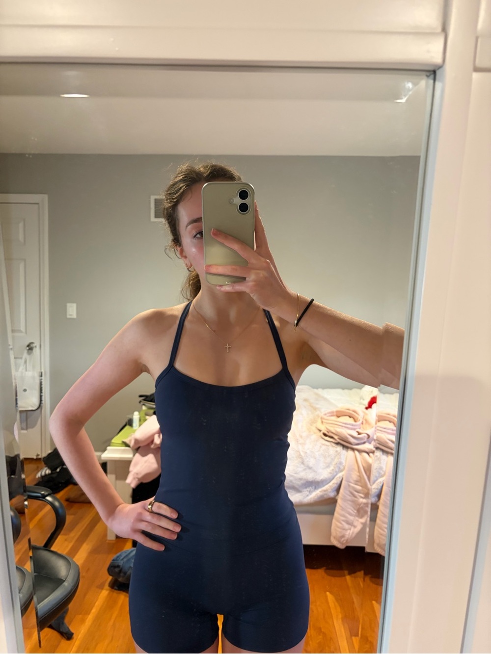 Navy blue workout set